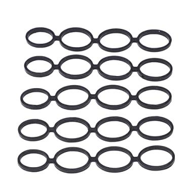 Imagem de RiToEasysports Bandas de Resistência para Treinamento de Força, Fortalecedor de Mão de Silicone Com 5 Peças para Guitarra Baixo Banjo Piano, Treinador de Aderência de Velocidade de Dedo para Músicos e Entusiastas de Fitness