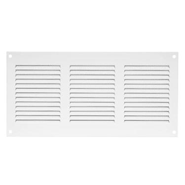 Imagem de ABOUT VENT Tampa de ventilação de 25,4 x 10 cm (abertura do duto) - Capas de ventilação brancas para parede e teto - grade de retorno de metal - Registro de saídas de ar HVAC AC para uso interno e