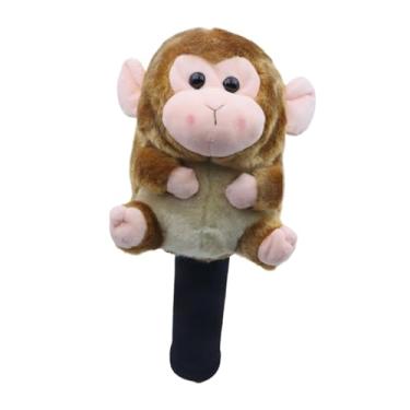Imagem de Colaxi Capa de pelúcia para cabeça de taco de golfe, divertida, a arranhões, acessório inovador, protetora e macia, presente para homens e, Macaco Motorista