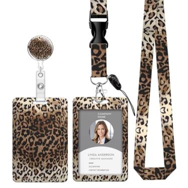 Imagem de Cordão retrátil para crachá de identificação com clipe e chaveiro, ajustável, bonito carretel de separação, durável, perfeito para mulheres enfermeiras, professoras, trabalhadoras de escritório