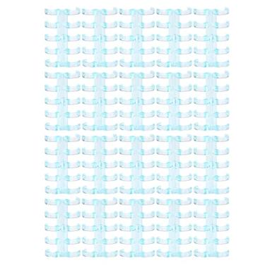 Imagem de Anéis de ligação de plástico 11mm 5 furos clipes de pasta de folhas soltas design segmentado transparente para material escolar de escritório comporta 60 folhas de papel fácil de (Azul Transparente)