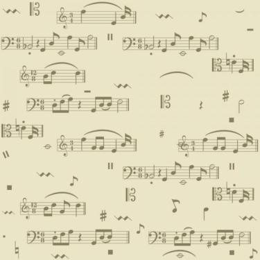 Imagem de Papel De Parede Infantil Notas Musicais