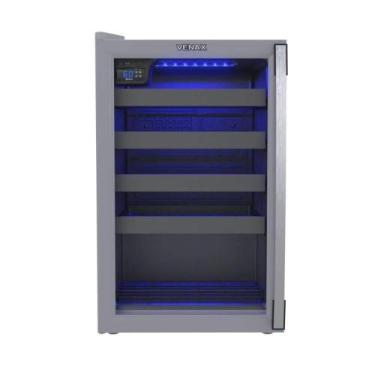 Imagem de Adega Venax Piubella 24 Garrafas Porta Invertida Cinza - 220V, 220V