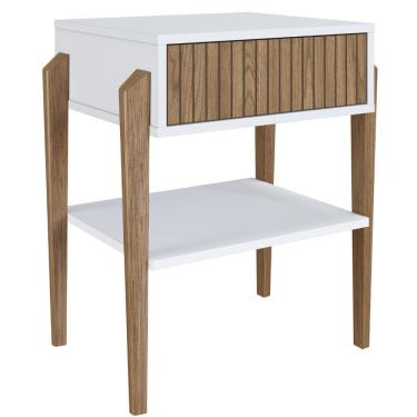 Imagem de Mesa De Cabeceira Brisa - Branco/olmo