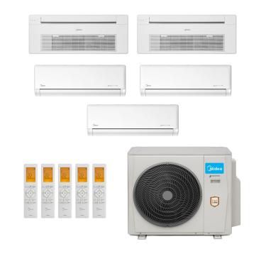 Imagem de Ar-Condicionado Multi Split Inverter Midea 42.000 (3x Evap HW 9.000 + 1x Evap Cassete 1 Via 12.000 + 1x Evap Cassete 1 Via 18.000) Quente/Frio 220V								