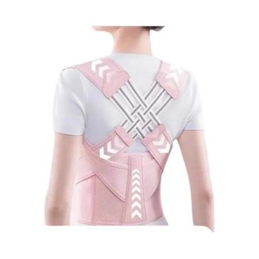 Imagem de Cinta Corretora De Postura Ajustável Unissex Para Suporte Da Coluna E 