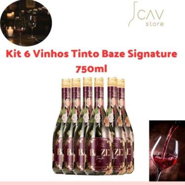 Imagem de Kit 6 Vinhos Tintos Baze Collection Pinot Noir 750ml  Sofisticação, Eq