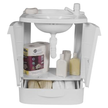 Imagem de Gabinete para Banheiro em Plástico com Lavatório Fit Astra sem Torneira Branco