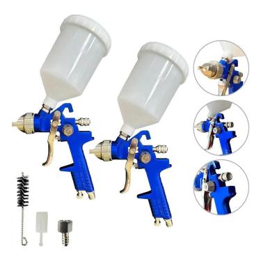 Imagem de 2X 2 Pistolas De Pintura Hvlp Bico 1.4Mm
