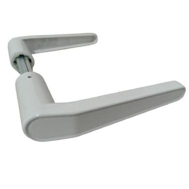 Imagem de Maçaneta Simples Reta Para Fechadura Porta Stam 03 - Branca