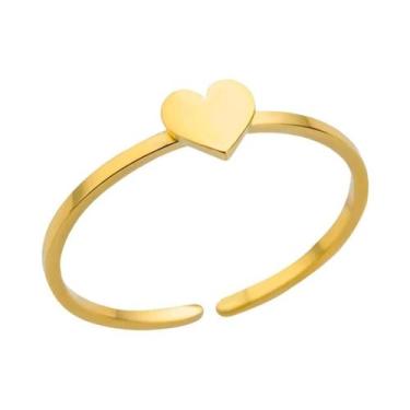 Imagem de Anel De Coração Espiral Em Aço Inoxidável Dourado Para Mulheres, Joia 