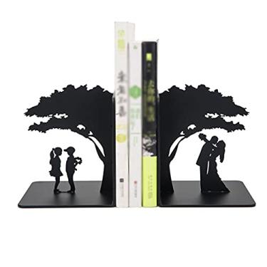 Imagem de U5GAAALPPQ9 Terminais de livros para prateleiras suportes de livros para casais criativos estante de livros de metal antimóvel suporte de livros para estudantes desktop em forma de L livros rack de