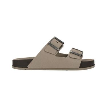 Imagem de Papete Masculina Cartago Milão Plus Slide Adulto, Marrom, Bege, 43/44