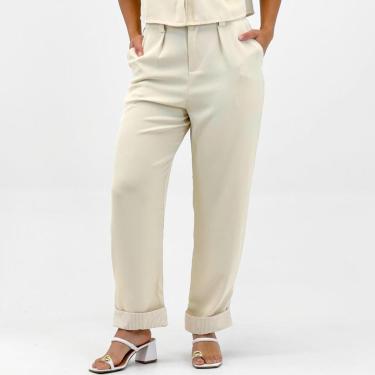 Imagem de Calça Pacific Blue Reta em Tecido Feminina-Feminino