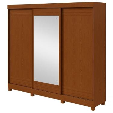Imagem de Guarda-roupas Casal Nice 3 Portas 1 Espelho 4 Gavetas Com Pés - Lopas Frassino