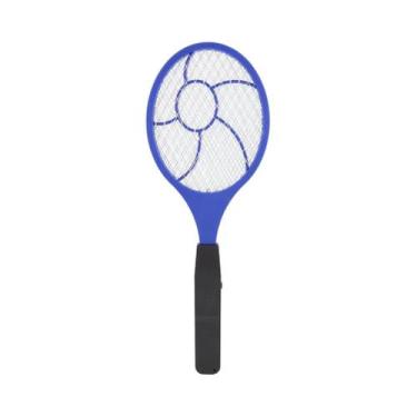 Imagem de Raquete Elétrica Mata Mosquitos a Bateria Com Três Camadas Para Inseto