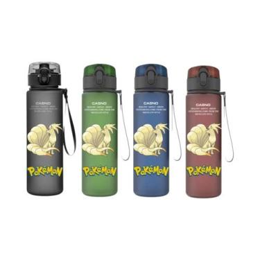 Imagem de Garrafa De Água Plástica De 560ML Do Pokémon Pikachu, Squirtle E Bulba