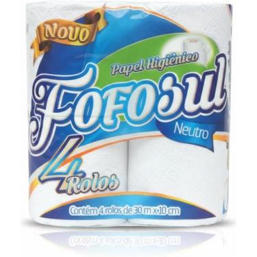 Imagem de Fofosul Papel Higiênico Folha Simples Branco Neutro 30 Metros por Rolo