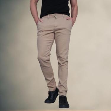 Imagem de Calça Alfaiataria Masculina Slim Fit Esporte Fino Smart Casual Bolso E