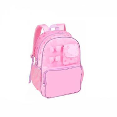 Imagem de Mochila Infantil Juvenil Escolar Rosa Costas Passeio - Shop Mix
