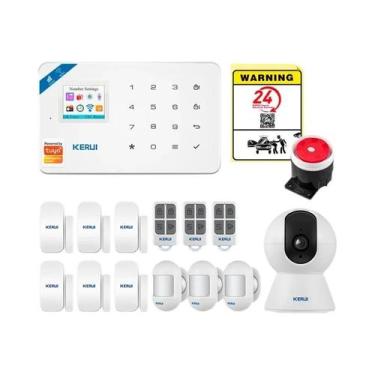 Imagem de Sistema De Alarme Inteligente WIFI GSM KERUI W181 Compatível Com Tuya 