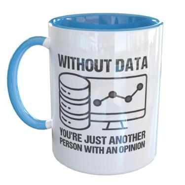 Imagem de Caneca Porcelana Dev Data Science - Pense Canecas, Azul Claro