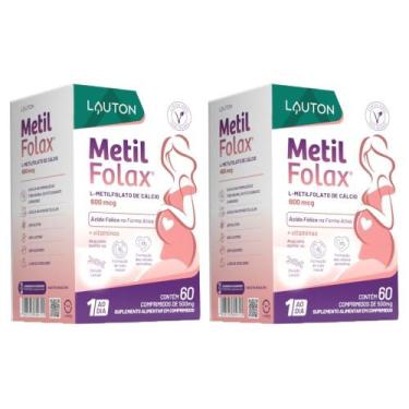 Imagem de KIT 2X Metilfolax (Ácido Fólico ativo) 60 comprimidos - Lauton