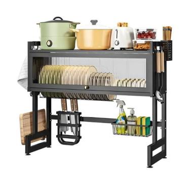 Imagem de Escorredor De Louça Organizador Com Porta Com Porta Pratos Rack - Esco