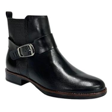 Imagem de Bota Bottero Cano Curto em Couro 361730 Preto-Feminino