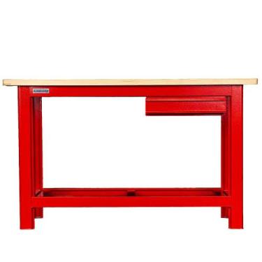 Imagem de Bancada aberta 1500 x 600 mm com 1 gaveta tampo de madeira pinus - RLL