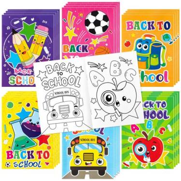 Imagem de Livros para colorir Dvbonike Back to School 24 unidades para crianças