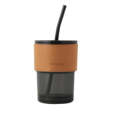 Imagem de Copo de Vidro com Canudo UTMCOPVIDTMP002 450ML com Tampa e Vedação Pre