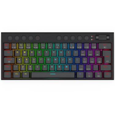 Imagem de Teclado mecanico usb gamer horus mini rgb switch brown redragon k632-r