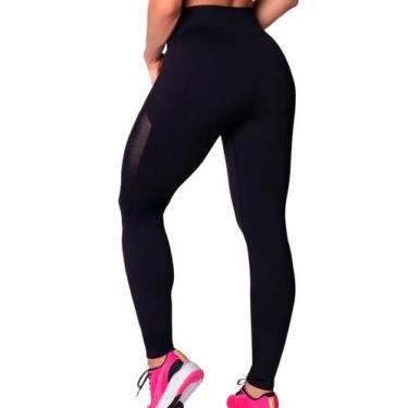Imagem de Calça Legging Selene Sport 20961.001 Feminina Fitness Furinhos Microfi