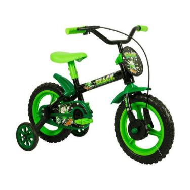 Imagem de Bicicleta Infantil Track e BikesArco Iris Aro 12 Preta/Verde - Track &