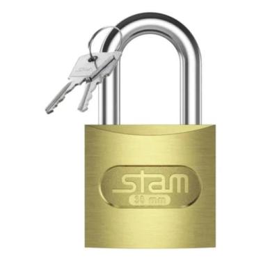 Imagem de Cadeado c/ Chave Reforçado 30mm P/ Caixa, Portões e Corrente - STAM