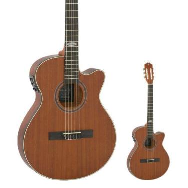 Imagem de Violão Strinberg Sl200c Mgs Flat Nylon Elétrico Mogno Fosco