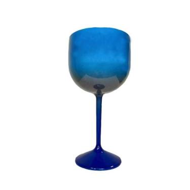 Imagem de Taça Gin Fluor com 550ml Degradê Azul Royal, Cinza e Azul Celeste - Ri