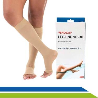 Imagem de Meia Venosan Legline 3/4 de Média Compressão 2030 mmHg Pé Aberto Bege 