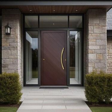 Imagem de Porta de Aluminio Lambril 210x100cm com Puxador Super Savana Brimak Ab