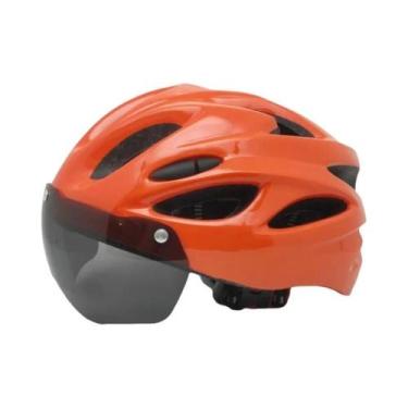 Imagem de Capacete de Ciclismo Ultraleve Unissex para Adultos com Óculos para Es