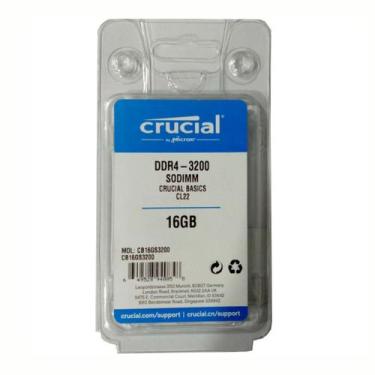Imagem de Memoria para Notebook Crucial DDR4 16GB 3200Mhz CB16GS3200