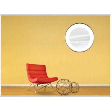 Imagem de Espelho Redondo de Vidro Modelo Anápolis Branco 45cmx45cm