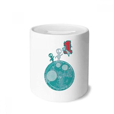 Imagem de DIYthinker Universe and Alien Monster On Earth Money Box Ceramic Coin Case Piggy Bank Gift
