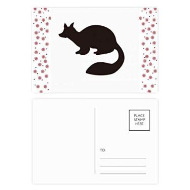 Imagem de Cartão postal de aniversário Black Marten com estampa de flor de Natal e celebração