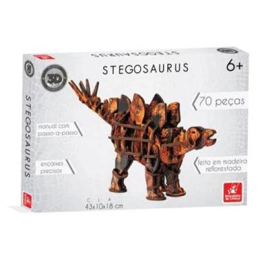 Imagem de Quebra Cabeça 3D Planet Adventure Stegossaurus 70 Peças - Brincadeira
