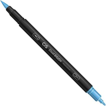 Imagem de Marcador Artístico Aquarelável Dual Brush - Azul Claro - CIS - Caixa com 10 unidades CIS, Azul Claro, pacote de 10