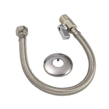 Imagem de Engate Flexível Com Registro Alavanca 1/2X40Cm Aço Inox Japi