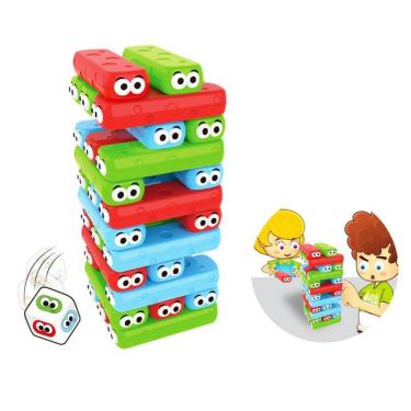 Imagem de Plastic Classic Jenga Building Block Educational Toy Baby Stacking Jogo de Equilíbrio Jogo Educacional Jenga Toy For Kids| Triagem, Aninhamento & Empi