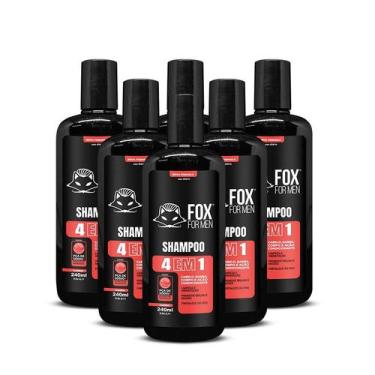 Imagem de Shampoo 4 Em 1 250ml - Fox For Men - 6 Unidades